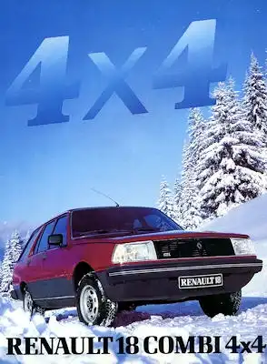 Renault 18 Combi 4 X 4 Prospekt ca. 1983