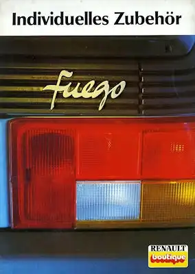 Renault Fuego Zubehör Prospekt 2.1980