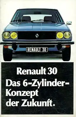 Renault 30 Prospekt ca. 1977