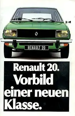 Renault 20 Prospekt ca. 1977