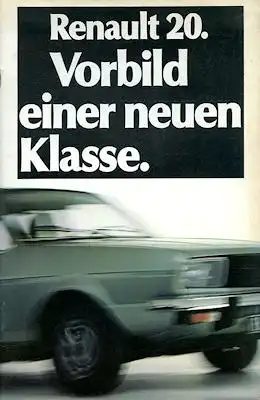 Renault 20 Prospekt ca. 1978