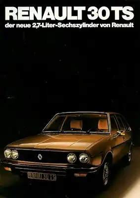 Renault 30 TS Prospekt ca. 1976
