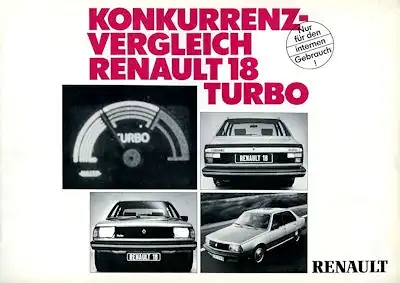 Renault 18 Turbo Prospekt ca. 1981