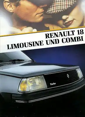 Renault 18 Limousine / 18 Combi Prospekt ca. 1983