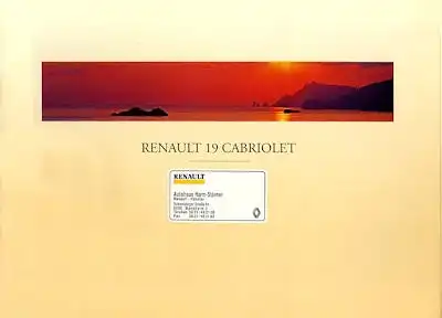Renault 19 Cabriolet Prospekt 3.1993