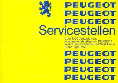 Peugeot Servicestellen Deutschland 4.1978