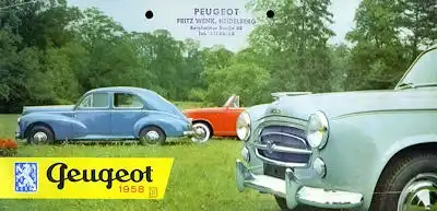 Peugeot Pkw und Klein-Lkw Programm 1958