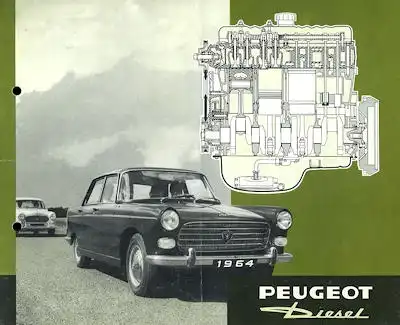 Peugeot 403 404 Diesel Prospekt 1964