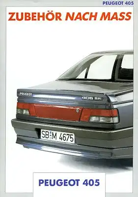 Peugeot 405 Zubehör Prospekt ca. 1988