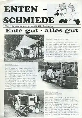 Citroen / Esch 2 CV Entenschmiede Prospekt 1980er Jahre