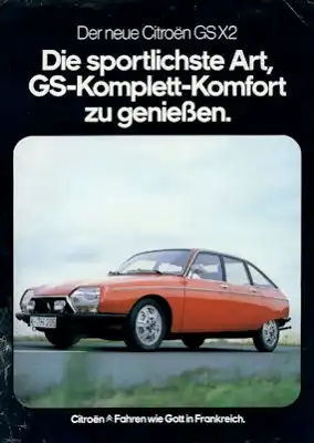 Citroen GS X 2 Prospekt ca. 1980