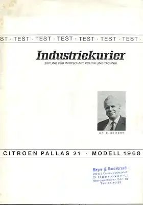Citroen Pallas 21 Test 1968