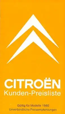 Citroen Preisliste 1980