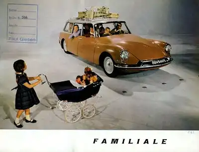 Citroen DS Familiale Prospekt 2.1961