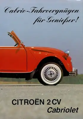 Citroen 2 CV Cabriolet Prospekt 1980er Jahre