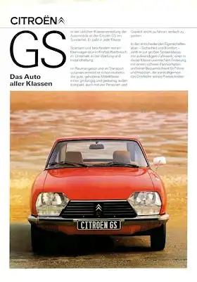 Citroen GS Special / Club / Pallas / Break Club / GS X X3 Prospekt 9.1978