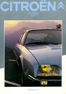 Citroen CX Diesel Prospekt 1982 f