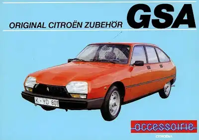 Citroen GSA Zubehör Prospekt 9.1983