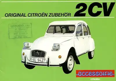 Citroen 2 CV Zubehör Prospekt 9.1983