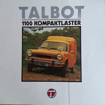 Talbot 1100 Kompaktlastwagen Prospekt 1.1980