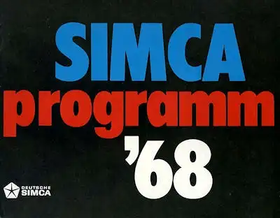 Simca Programm 1968