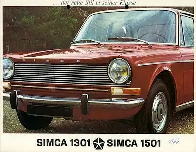 Simca 1301 1501 Prospekt ca. 1967