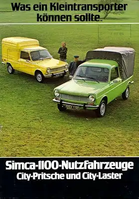 Simca 1100 Nutzfahrzeuge Prospekt 1976