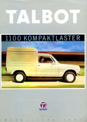 Talbot 1100 Kompaktlastwagen Prospekt 1982