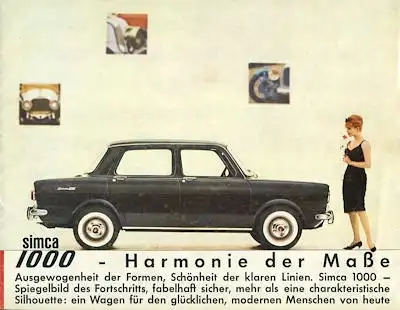 Simca 1000 Prospekt ca. 1962