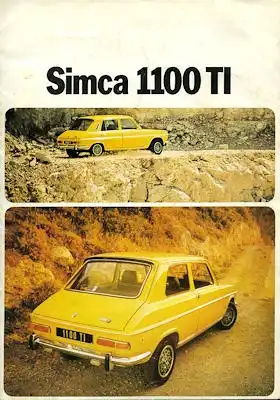 Simca 1100 TI Prospekt 1.1974