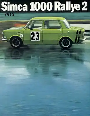 Simca 1000 Rallye 2 Prospekt 1972 it