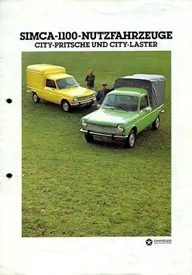 Simca 1100 Nutzfahrzeuge Prospekt 8.1977