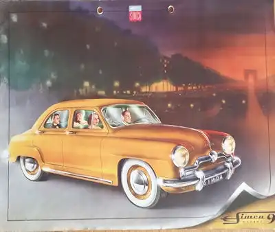 Simca 9 Aronde Prospekt 1950er Jahre