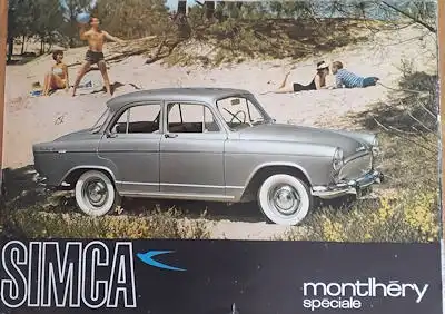 Simca Aronde P 60 Montlhery Speciale Prospekt ca. 1962