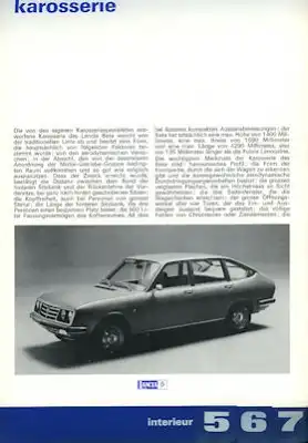 Lancia Beta Verkäufer-Handbuch 1970er Jahre