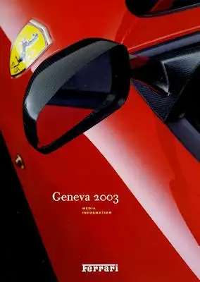 Ferrari Pressemappe Geneva 2003