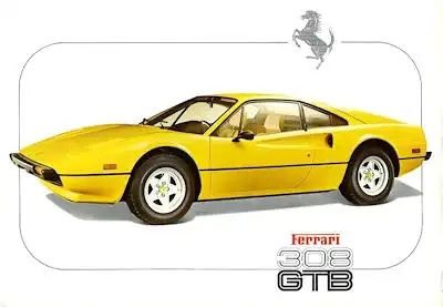 Ferrari Dino 308 GTB Prospekt ca. 1977