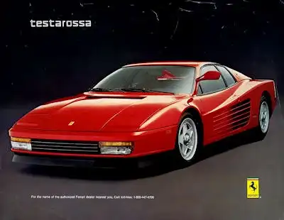 Ferrari Testarossa Prospekt 1986 US