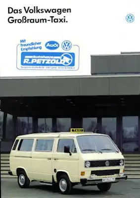 VW T 3 Großraum-Taxi Prospekt 1989