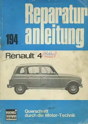 Renault R 4 Reparaturanleitung 1960er Jahre