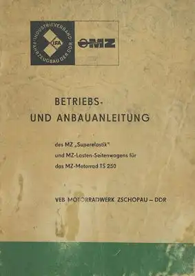 MZ Superelastik / Lasten-SW Bedienungsanleitung 1974