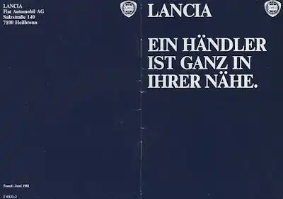 Lancia Händler Deutschland 1981