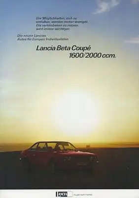 Lancia Beta Coupé Prospekt ca. 1979