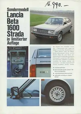 Lancia Beta 1600 Strada Prospekt 7.1978