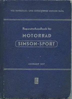 Simson Sport Reparaturanleitung 1957