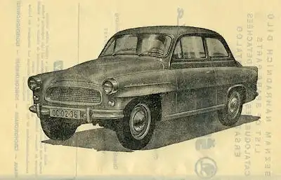 Skoda Octavia Ersatzteilliste 1963