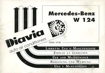 Mercedes-Benz W 124 Klimaanlage Bedienungsanleitung 1990