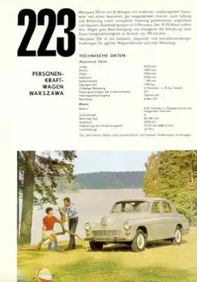 Warszawa 223 Programm ca. 1969