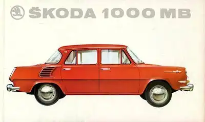 Skoda 1000 MB Prospekt ca. 1964