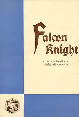 Willys Overland Falcon Knight Prospekt 1920er Jahre